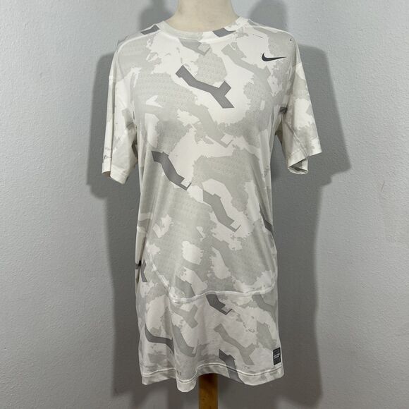 Nike Dri Fit Shirt‎ Youth Pro Combat Camo Compression Activewear - Picture 1 of 8
